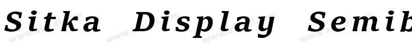 Sitka Display Semibo字体转换